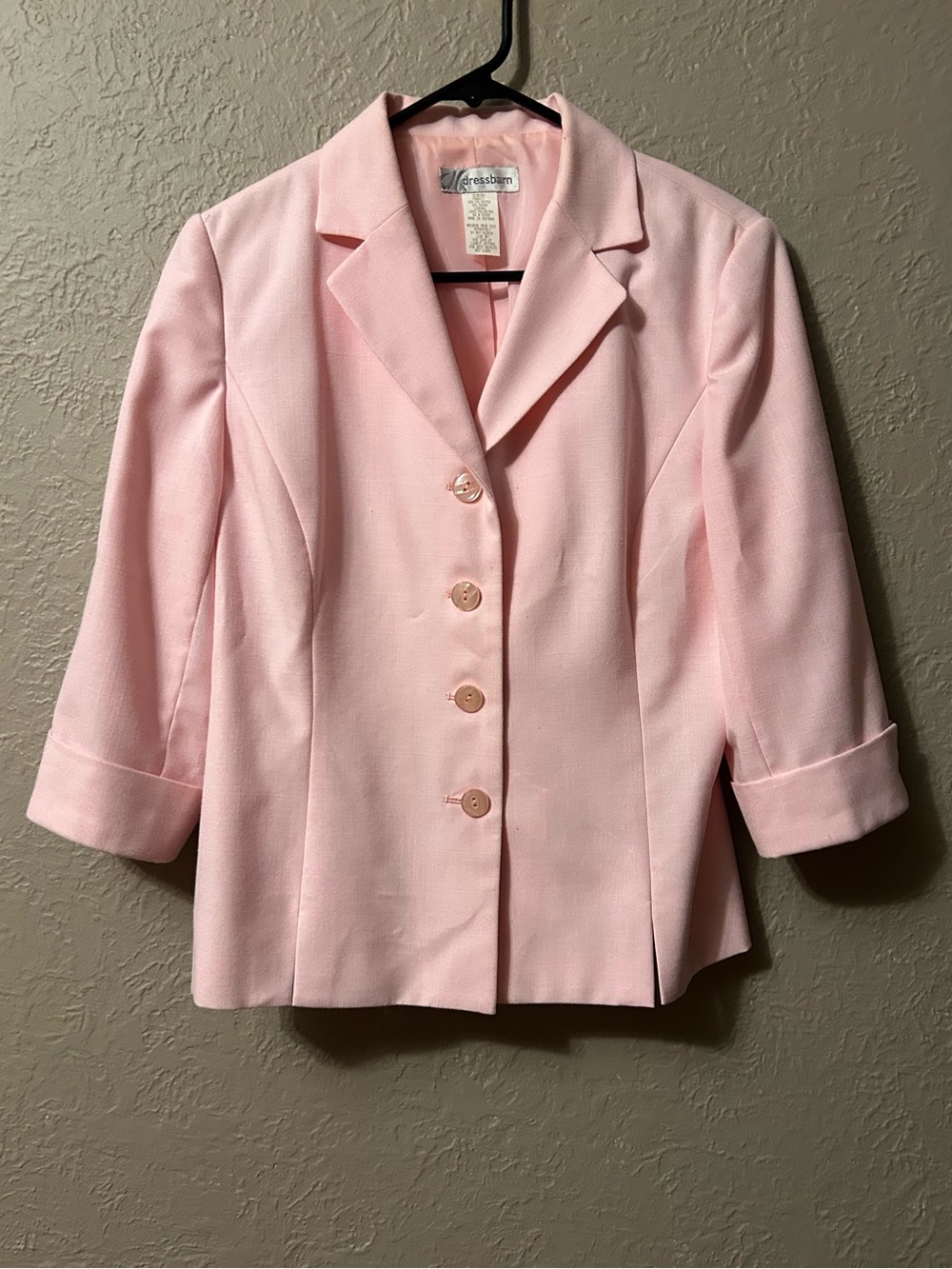 dressbarn Pastel Pink Women's Tailored Blazer
